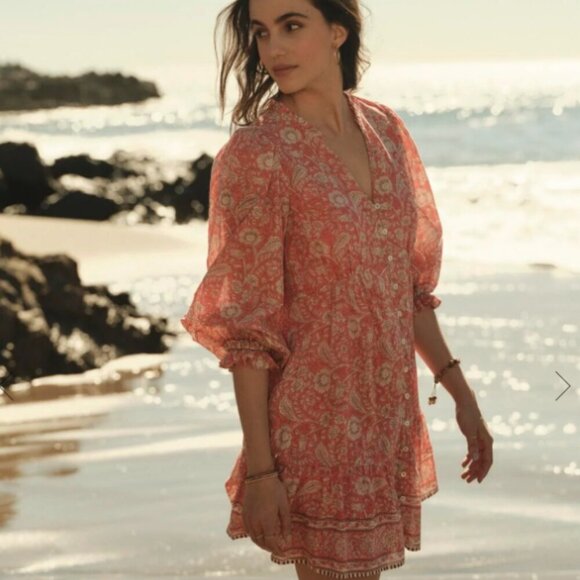 Velvet by Graham & Spencer Dresses & Skirts - Velvet by Graham & Spencer Cotton Mary Floral Dress